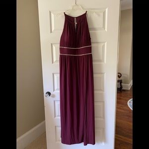 Oleg Cassini sleeveless maroon dress